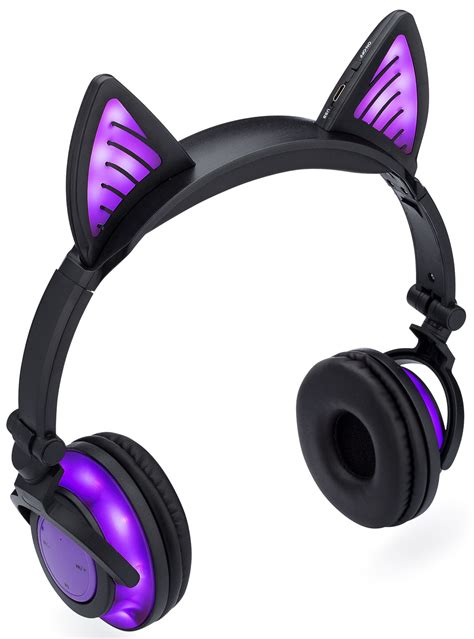 light up kitty ear headphones